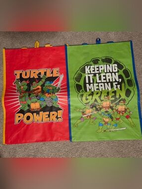 Teenage Mutant Ninja Turtles Reusable Totes 2) - Red & Green